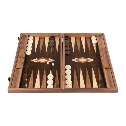 Premium Handcrafted Walnut Natural Tree Trunk Backgammon Set - Premium Backgammon from MANOPOULOS Chess & Backgammon - Just €520! Shop now at MANOPOULOS Chess & Backgammon