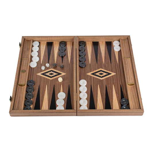 AMERICAN WALNUT Backgammon - Premium Backgammon from MANOPOULOS Chess & Backgammon - Just €118! Shop now at MANOPOULOS Chess & Backgammon