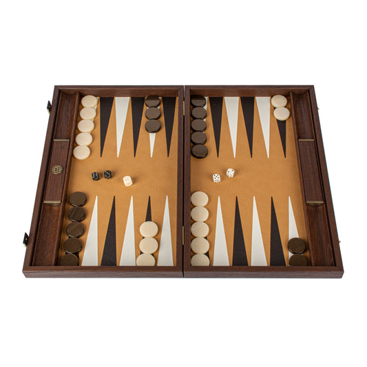 Premium Handcrafted Ostrich Tote in Brown Leather Backgammon Set - Premium Backgammon from MANOPOULOS Chess & Backgammon - Just €519! Shop now at MANOPOULOS Chess & Backgammon