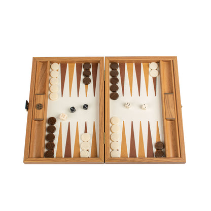 Premium Handcrafted Knitted Leather Backgammon Set in Mustard colour