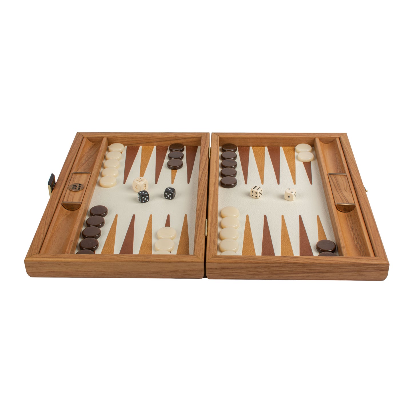 Premium Handcrafted Knitted Leather Backgammon Set in Mustard colour