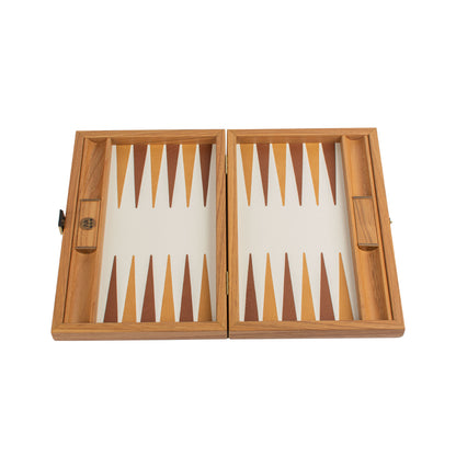 Premium Handcrafted Knitted Leather Backgammon Set in Mustard colour