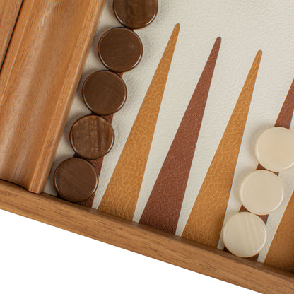 Premium Handcrafted Knitted Leather Backgammon Set in Mustard colour