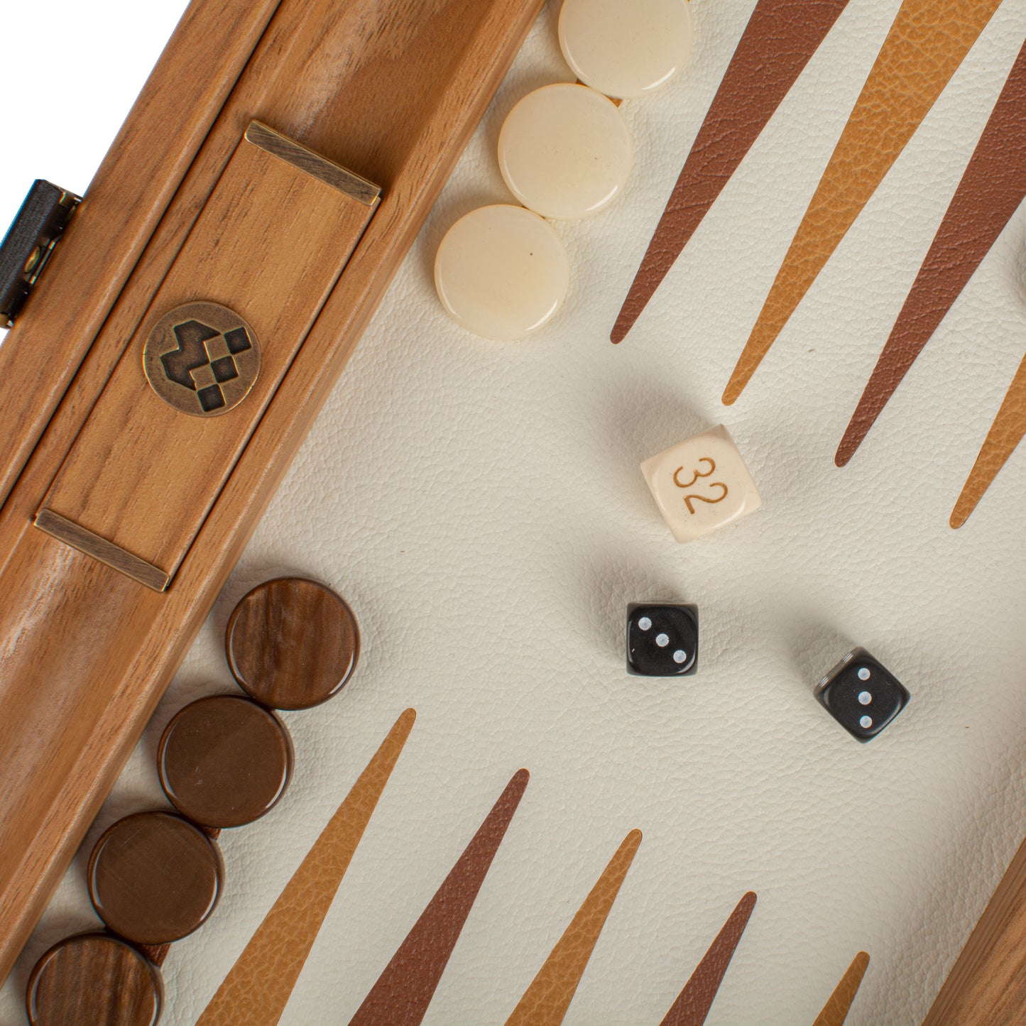 Premium Handcrafted Knitted Leather Backgammon Set in Mustard colour