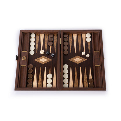 Premium Handcrafted Wenge with Walnut Burl Backgammon Set