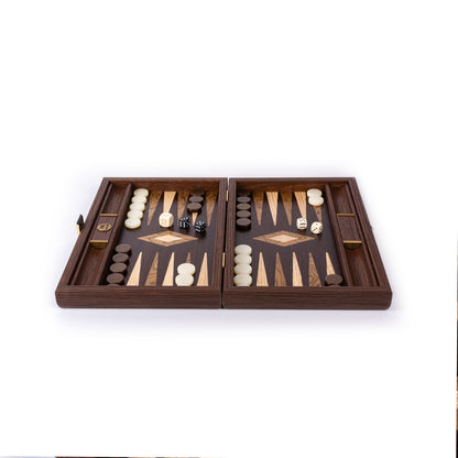 Premium Handcrafted Wenge with Walnut Burl Backgammon Set
