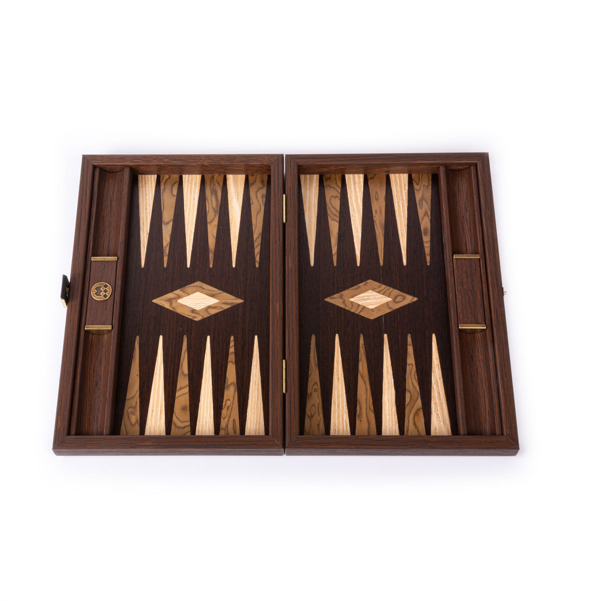 Premium Handcrafted Wenge with Walnut Burl Backgammon Set