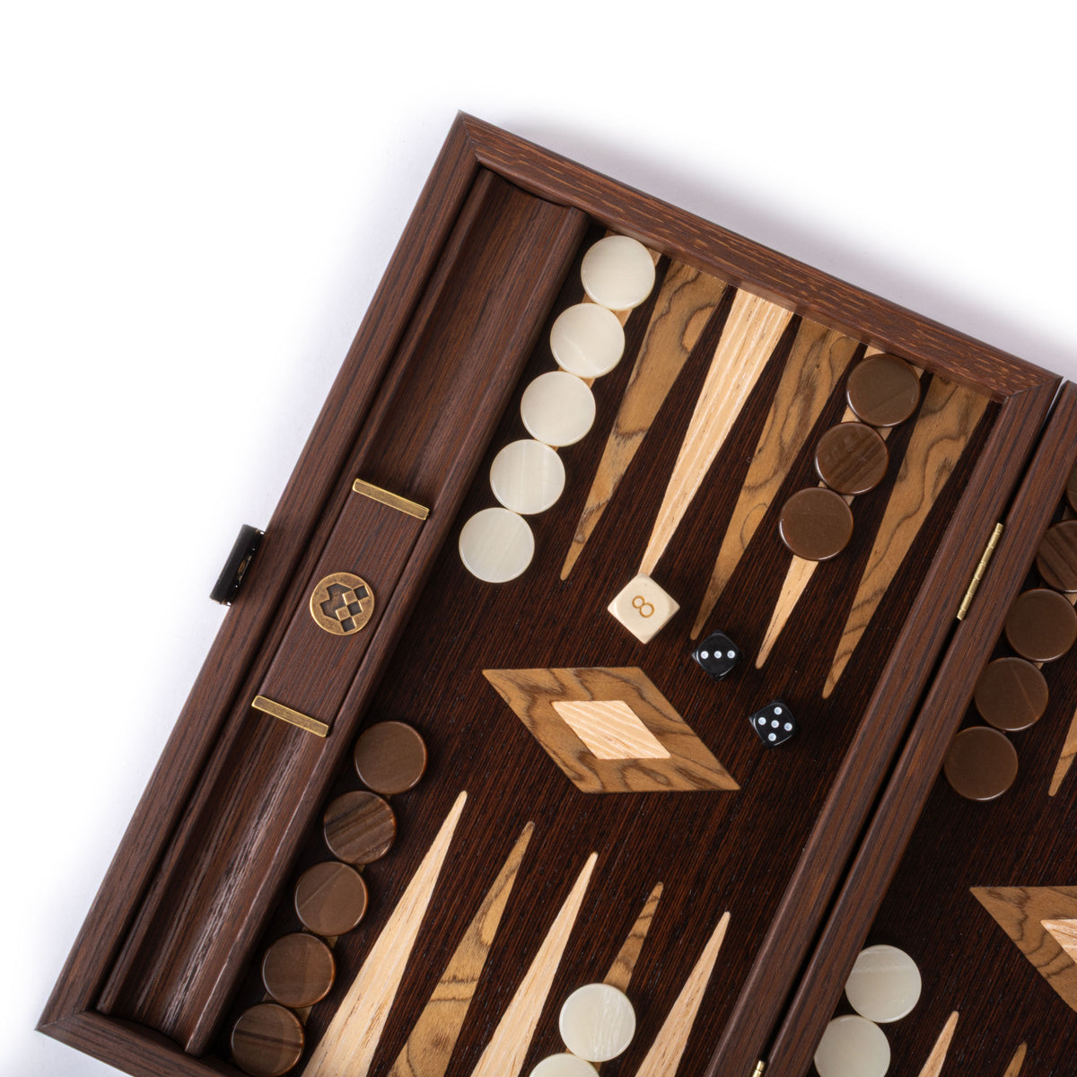 Premium Handcrafted Wenge with Walnut Burl Backgammon Set