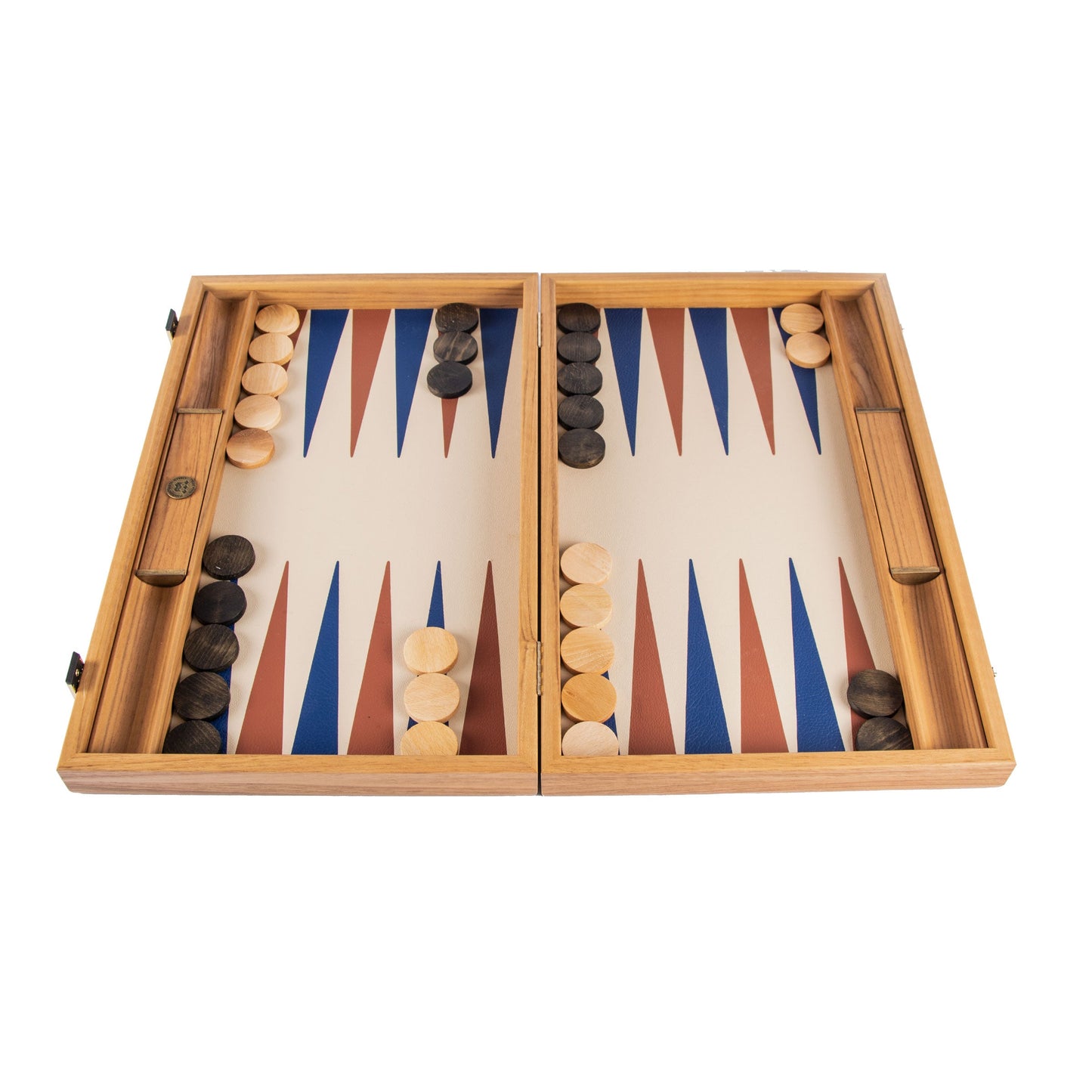 Premium Leatherette Champagne Beige Backgammon Set - Premium Backgammon from MANOPOULOS Chess & Backgammon - Just €175! Shop now at MANOPOULOS Chess & Backgammon