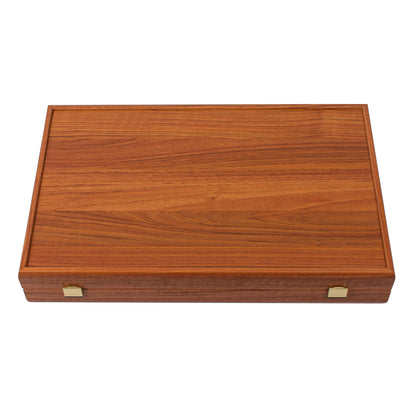 Handcrafted Mahogany Replica Backgammon Set with Side Racks - Elegant Design and Quality Materials