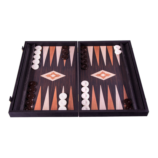 WENGE REPLICA WOOD Backgammon - Premium Backgammon from MANOPOULOS Chess & Backgammon - Just €56! Shop now at MANOPOULOS Chess & Backgammon