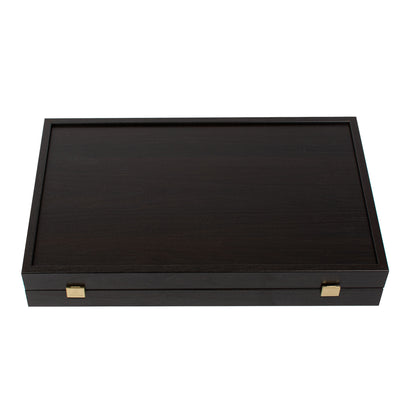 Handcrafted Wenge Replica Wood Backgammon Set with Side Racks - Classic Design and Quality Materials