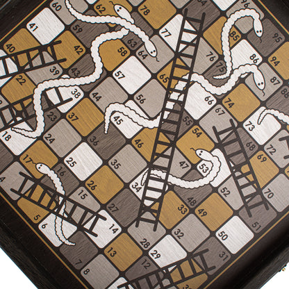 Modern Style 4-in-1 Combo Game Set: Chess, Backgammon, Ludo & Snakes