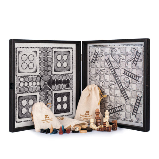 Freehand Drawing Sketch 4-in-1 Combo Game Set: Chess, Backgammon, Ludo & Snakes - Premium Combo Games from MANOPOULOS Chess & Backgammon - Just €71.50! Shop now at MANOPOULOS Chess & Backgammon