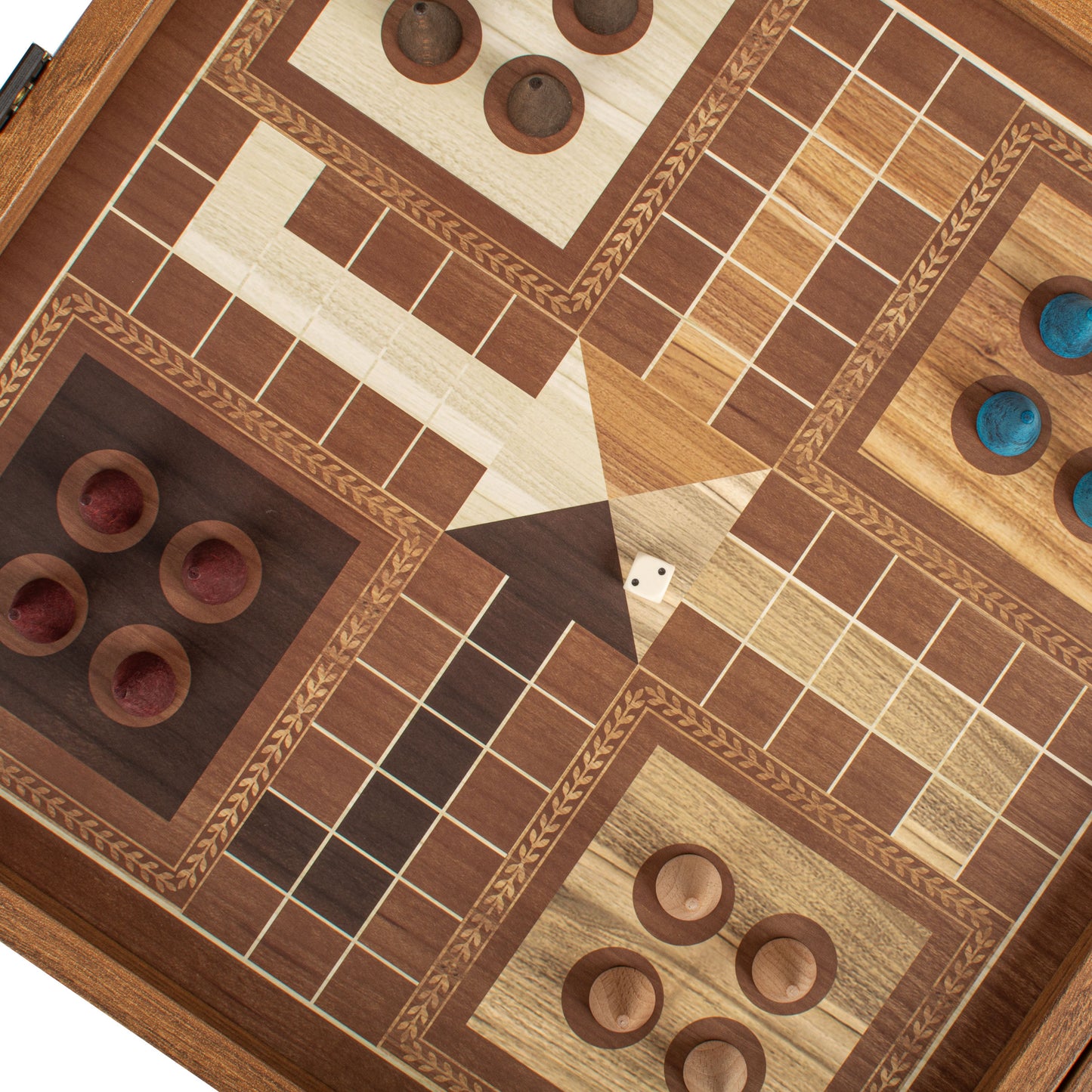 Classic Style 4-in-1 Combo Game Set: Chess, Backgammon, Ludo & Snakes