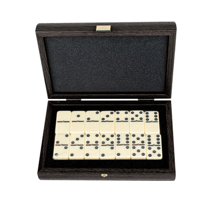 Luxury Domino Set in Black Wooden Replica Case