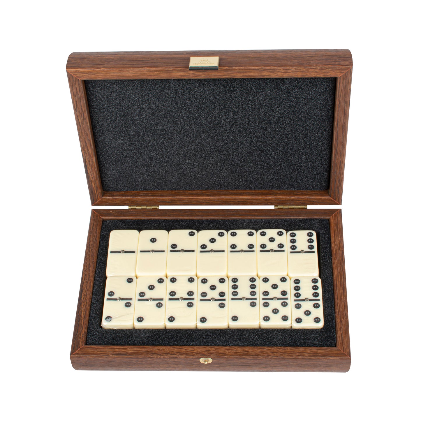 Luxury Domino Set in Dark Walnut Replica Wooden Case