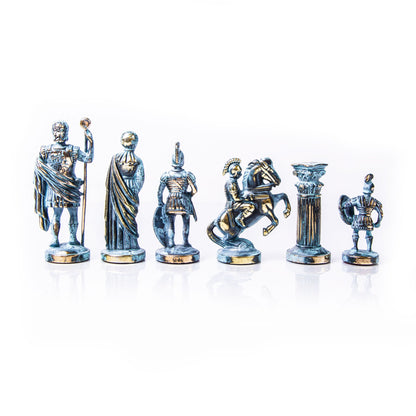 GREEK ROMAN PERIOD Chessmen (Large) - Blue/Brown - Premium Chess from MANOPOULOS Chess & Backgammon - Just €142! Shop now at MANOPOULOS Chess & Backgammon