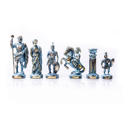 GREEK ROMAN PERIOD Chessmen (Large) - Blue/Brown - Premium Chess from MANOPOULOS Chess & Backgammon - Just €142! Shop now at MANOPOULOS Chess & Backgammon