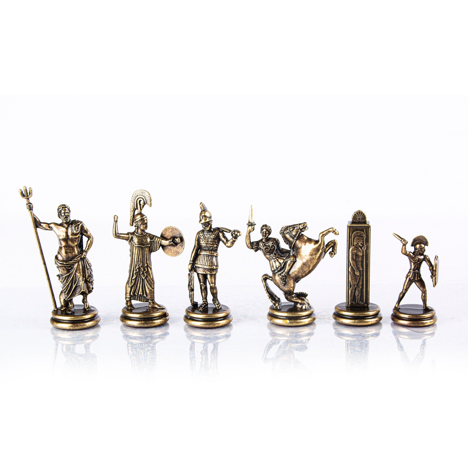 GREEK MYTHOLOGY Chessmen (Extra Large) - Blue/Brown - Premium Chess from MANOPOULOS Chess & Backgammon - Just €350! Shop now at MANOPOULOS Chess & Backgammon