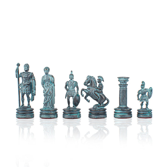 GREEK ROMAN PERIOD Chessmen (Small) - Blue/Brown - Premium Chess from MANOPOULOS Chess & Backgammon - Just €64.90! Shop now at MANOPOULOS Chess & Backgammon