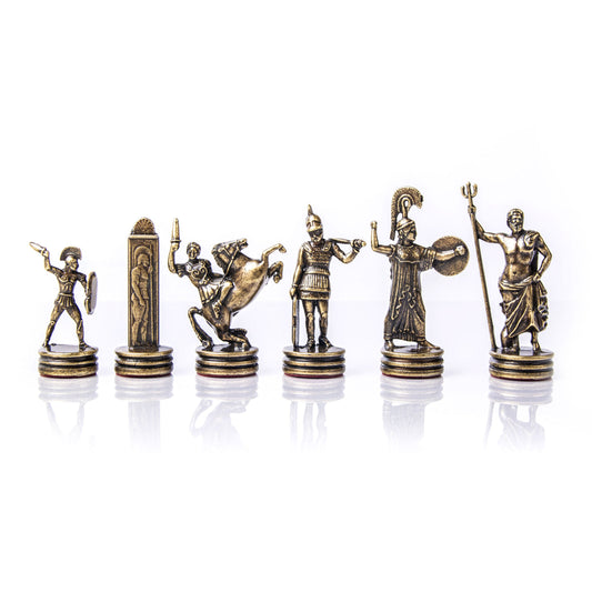 GREEK MYTHOLOGY Chessmen (Medium) - Gold/Brown - Premium Chess from MANOPOULOS Chess & Backgammon - Just €102! Shop now at MANOPOULOS Chess & Backgammon