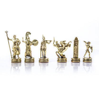 GREEK MYTHOLOGY Chessmen (Medium) - Gold/Silver - Premium Chess from MANOPOULOS Chess & Backgammon - Just €102! Shop now at MANOPOULOS Chess & Backgammon