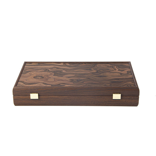 Luxury Poker Set in Dark Walnut Wooden Case with Californian Burl Veneer - Premium Poker Set from MANOPOULOS Chess & Backgammon - Just €214! Shop now at MANOPOULOS Chess & Backgammon