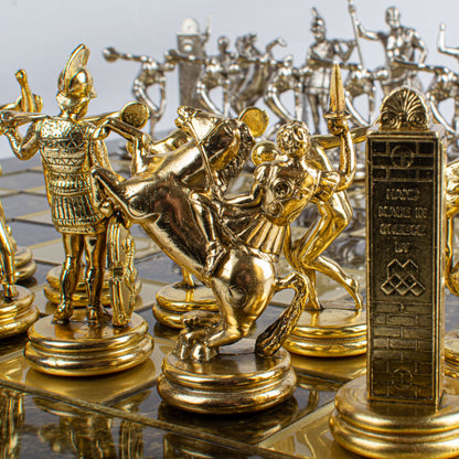 Luxury Handcrafted Discus Thrower Chess Set – Gold & Silver (Extra Large) - Premium Chess from MANOPOULOS Chess & Backgammon - Just €585! Shop now at MANOPOULOS Chess & Backgammon