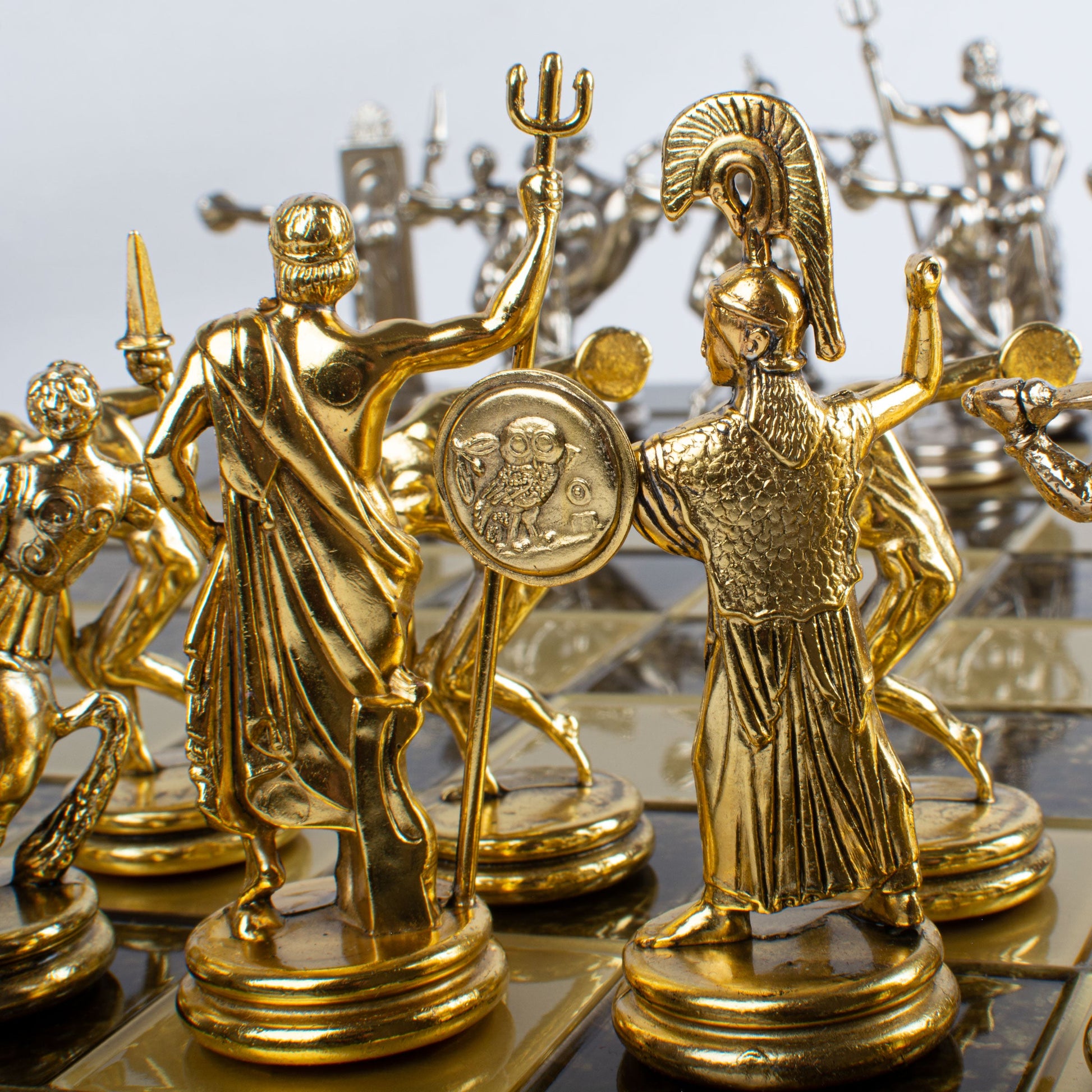 Luxury Handcrafted Discus Thrower Chess Set – Gold & Silver (Extra Large) - Premium Chess from MANOPOULOS Chess & Backgammon - Just €585! Shop now at MANOPOULOS Chess & Backgammon