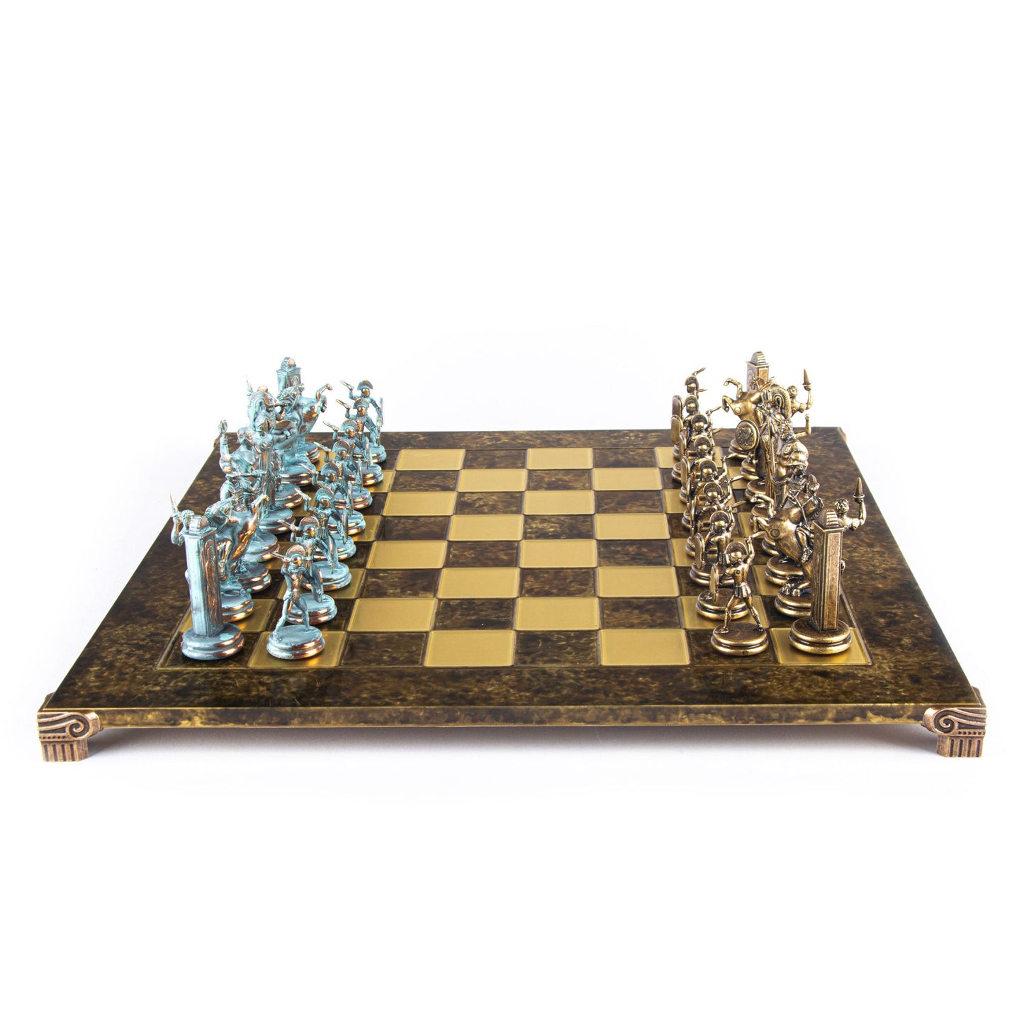 Luxury Handcrafted Greek Mythology Chess Set – Blue & Bronze (Extra Large) - Premium Chess from MANOPOULOS Chess & Backgammon - Just €585! Shop now at MANOPOULOS Chess & Backgammon