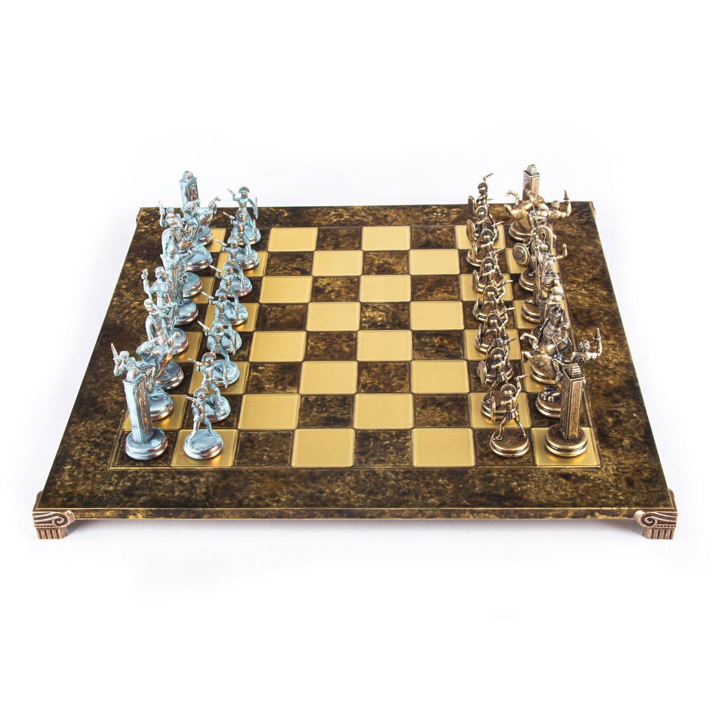 Luxury Handcrafted Greek Mythology Chess Set – Blue & Bronze (Extra Large) - Premium Chess from MANOPOULOS Chess & Backgammon - Just €585! Shop now at MANOPOULOS Chess & Backgammon