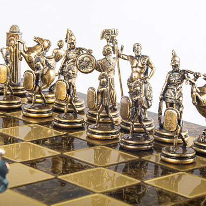 Luxury Handcrafted Greek Mythology Chess Set – Blue & Bronze (Extra Large) - Premium Chess from MANOPOULOS Chess & Backgammon - Just €585! Shop now at MANOPOULOS Chess & Backgammon