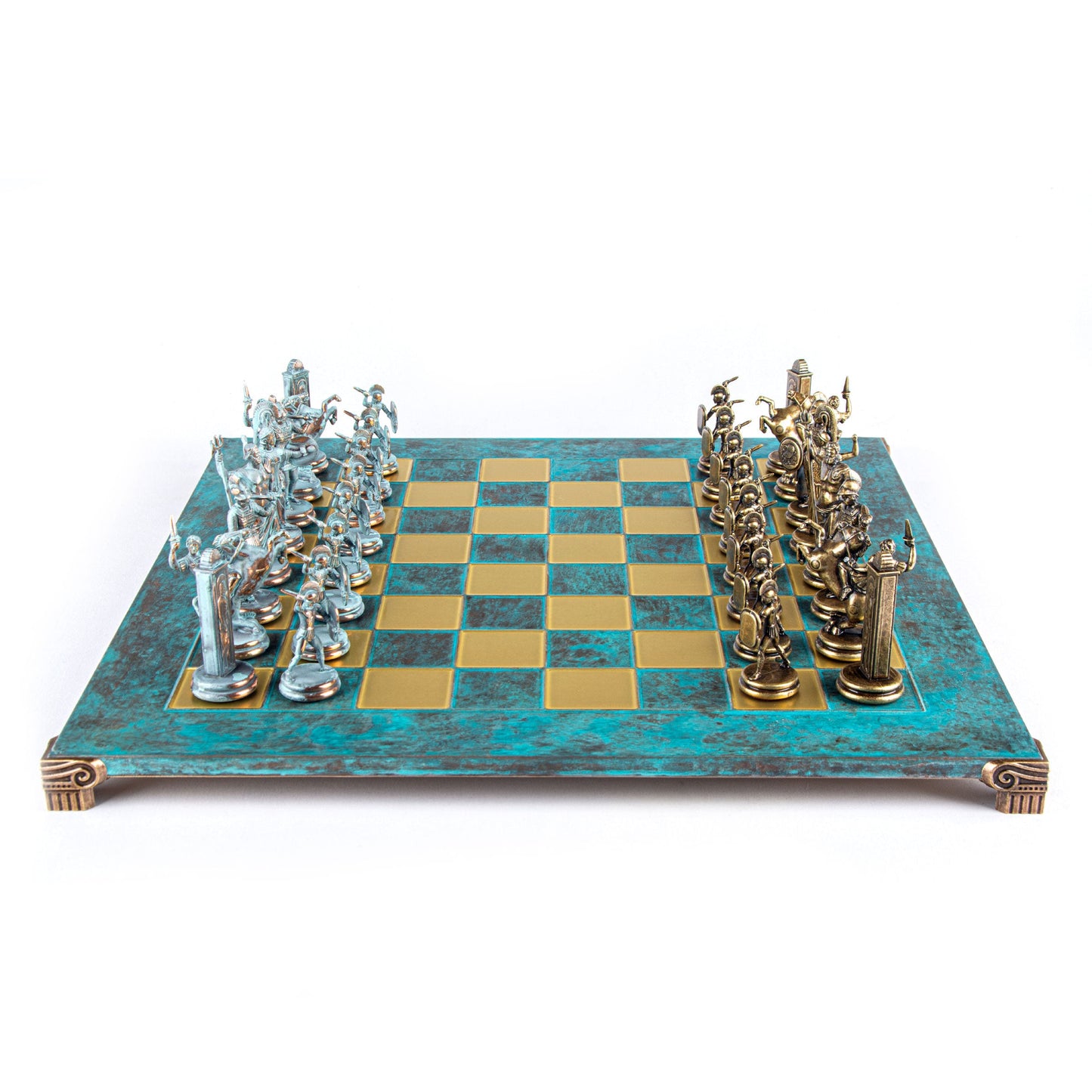 Luxury Handcrafted Greek Mythology Chess Set – Blue & Bronze (Extra Large) - Premium Chess from MANOPOULOS Chess & Backgammon - Just €585! Shop now at MANOPOULOS Chess & Backgammon