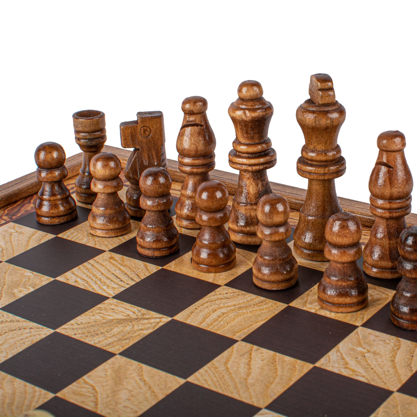 Traditional Style 2-in-1 Combo Game Set: Chess & Backgammon