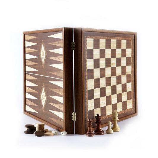 Classic Style 4-in-1 Combo Game Set: Chess, Backgammon, Ludo & Snakes - Premium Combo Games from MANOPOULOS Chess & Backgammon - Just €78! Shop now at MANOPOULOS Chess & Backgammon