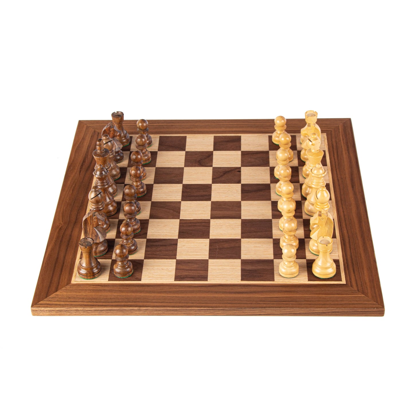 Walnut Chess Set - 40x40cm with Staunton Chessmen (8.5cm King) - Premium Chess from MANOPOULOS Chess & Backgammon - Just €178! Shop now at MANOPOULOS Chess & Backgammon