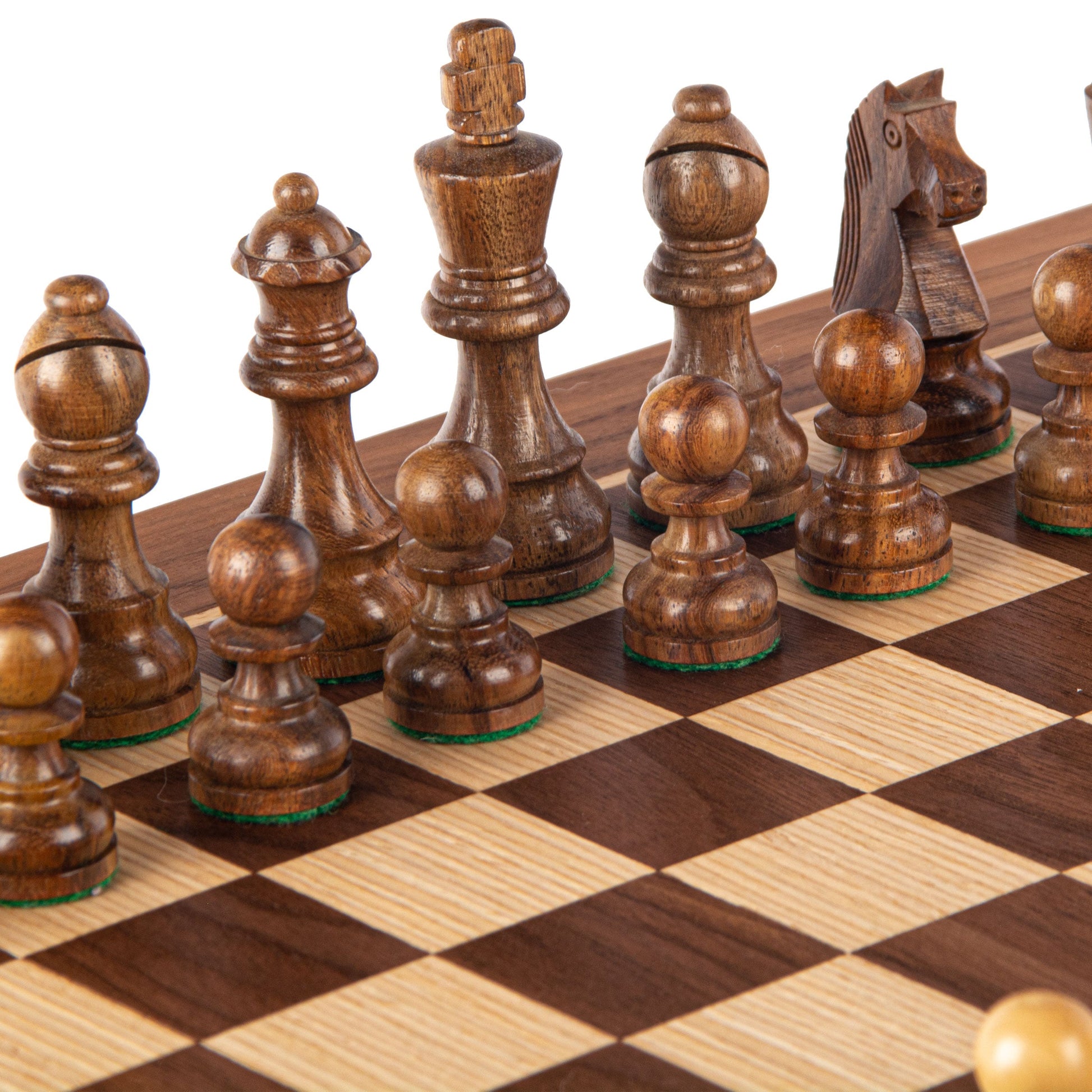 Walnut Chess Set - 40x40cm with Staunton Chessmen (8.5cm King) - Premium Chess from MANOPOULOS Chess & Backgammon - Just €178! Shop now at MANOPOULOS Chess & Backgammon