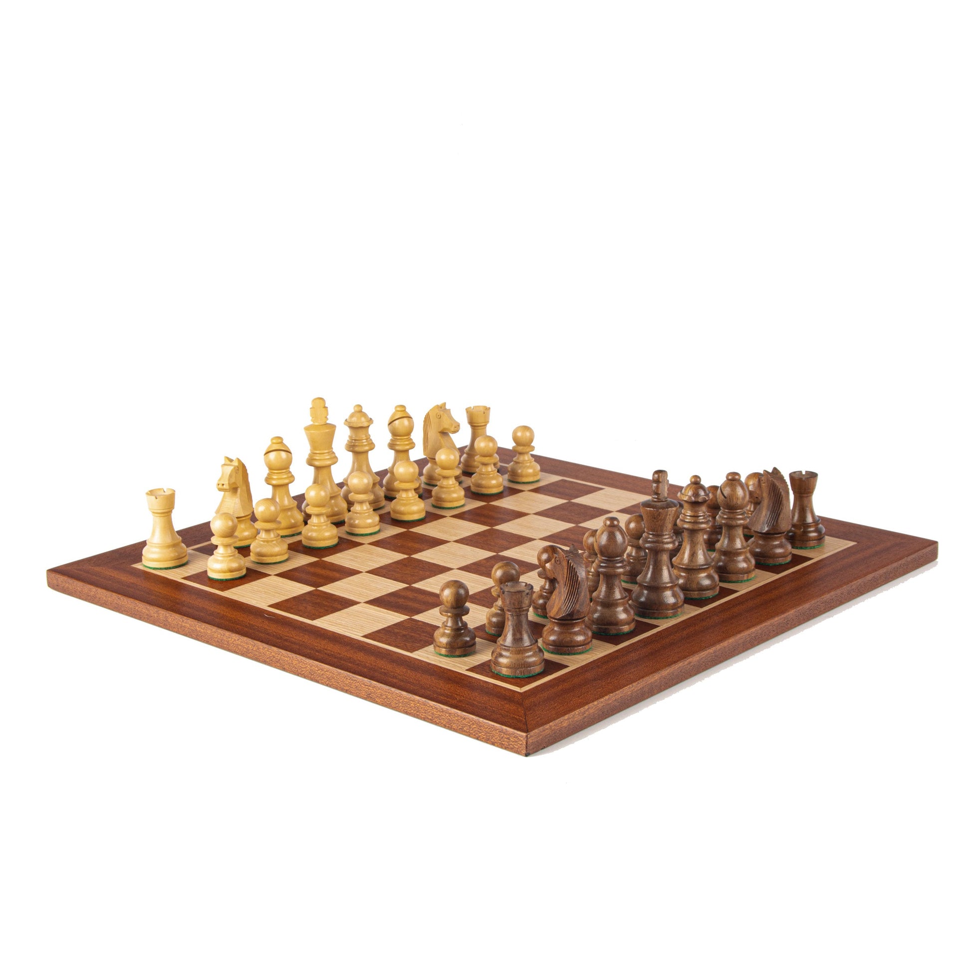 Mahogany Chess Set - 40x40cm with Staunton Chessmen (8.5cm King) - Premium Chess from MANOPOULOS Chess & Backgammon - Just €172! Shop now at MANOPOULOS Chess & Backgammon