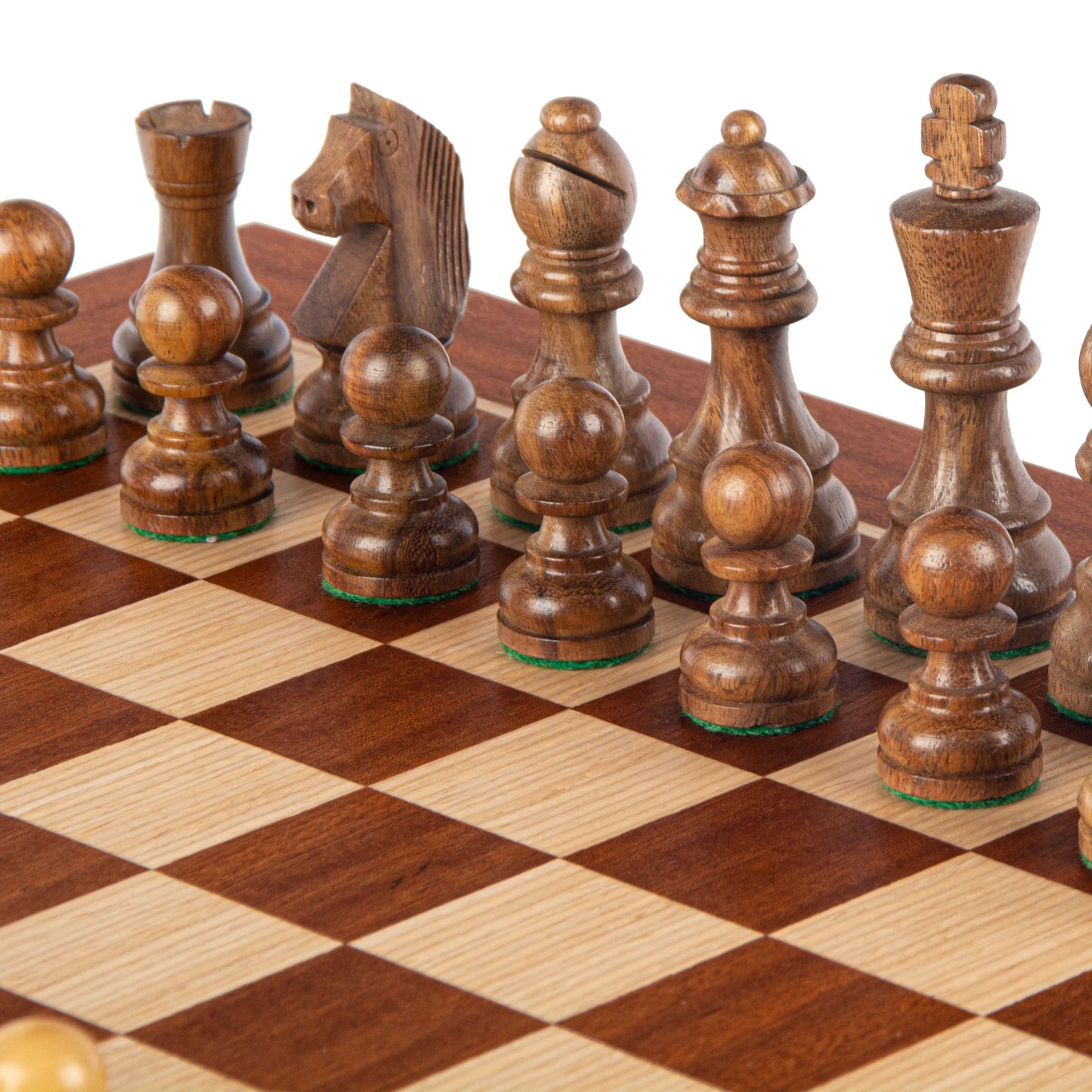 Mahogany Chess Set - 40x40cm with Staunton Chessmen (8.5cm King) - Premium Chess from MANOPOULOS Chess & Backgammon - Just €172! Shop now at MANOPOULOS Chess & Backgammon