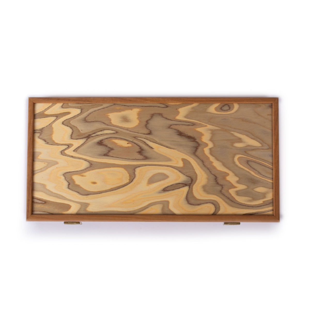 Premium Handcrafted Olive Burl Backgammon Set with Olive Wood Checkers