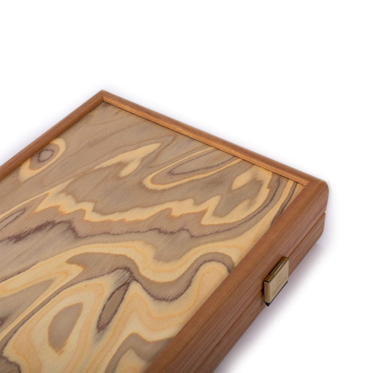 Premium Handcrafted Olive Burl Backgammon Set with Olive Wood Checkers