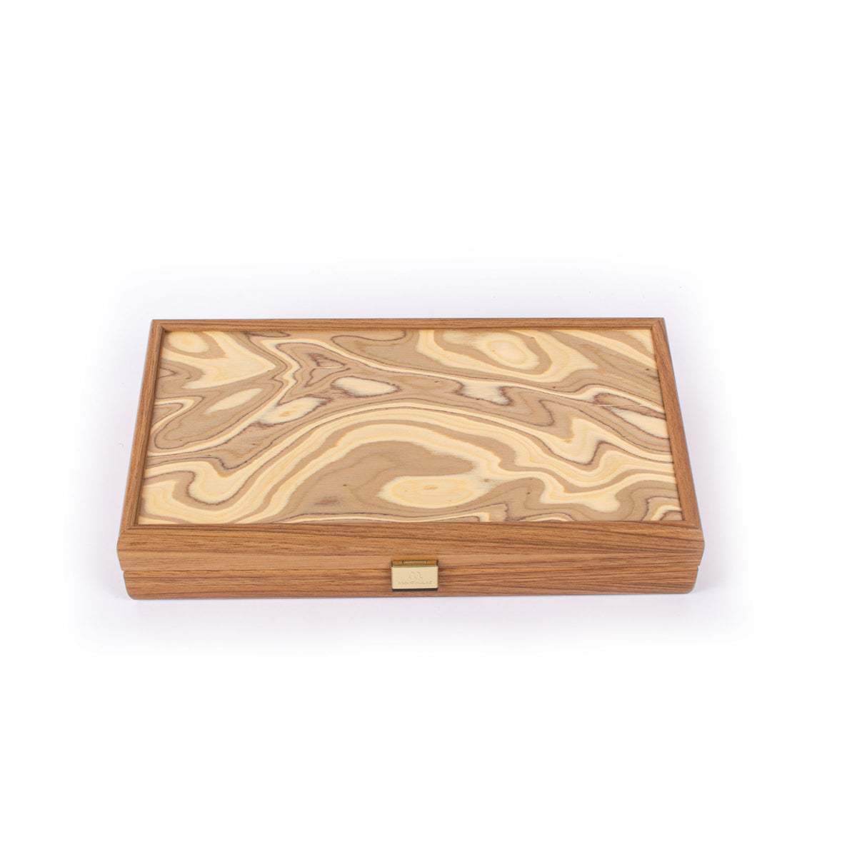 Premium Handcrafted Olive Burl Backgammon Set with Olive Wood Checkers