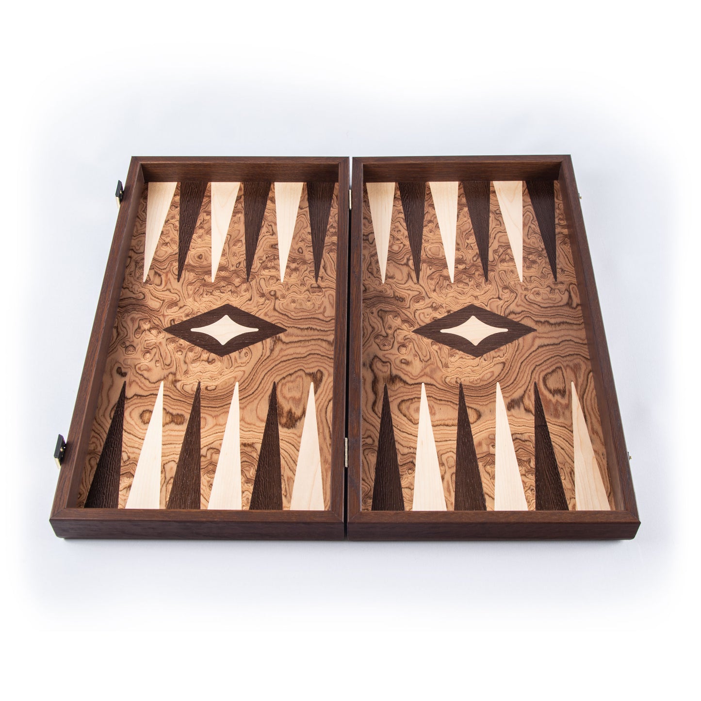 Handcrafted Premium Walnut Burl Backgammon Set
