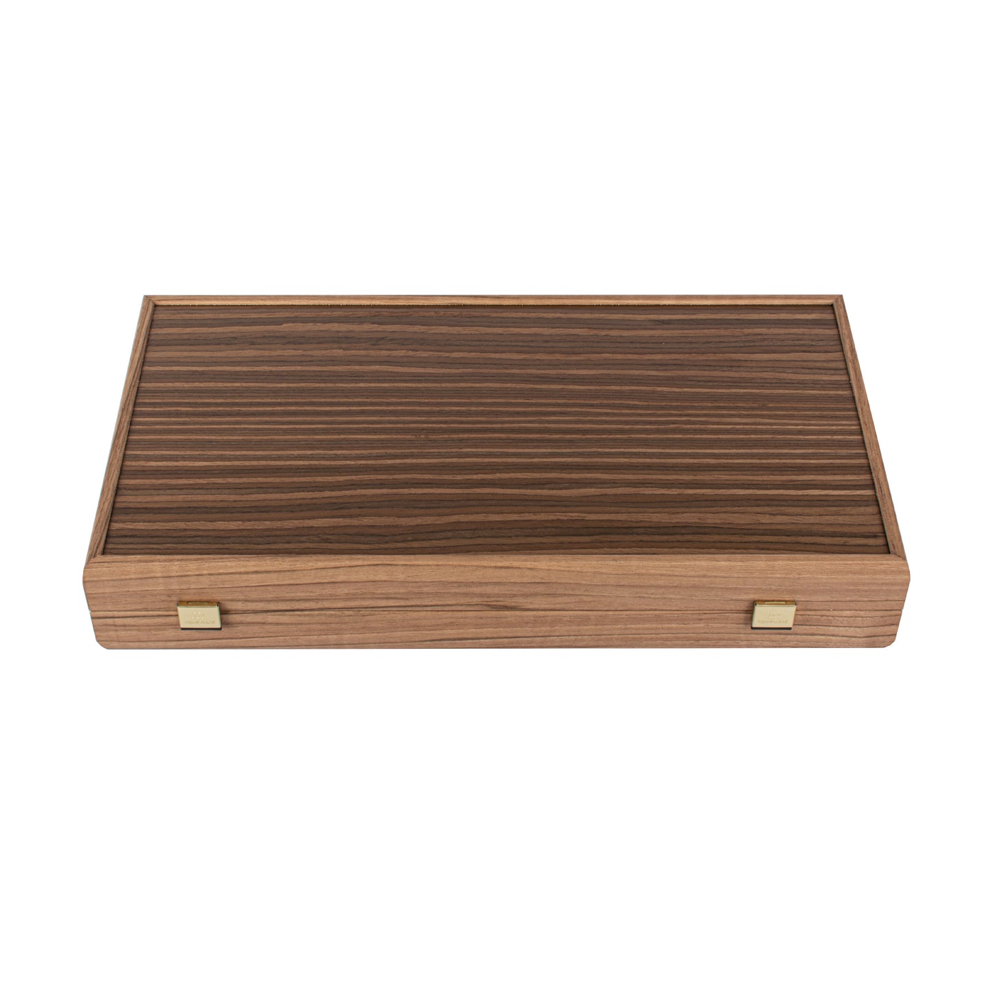 Handcrafted Oak/Blue & American Walnut Backgammon Set - Elegant Marquetry Design