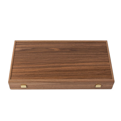 Handcrafted American Walnut Backgammon Set - Elegant Marquetry Design