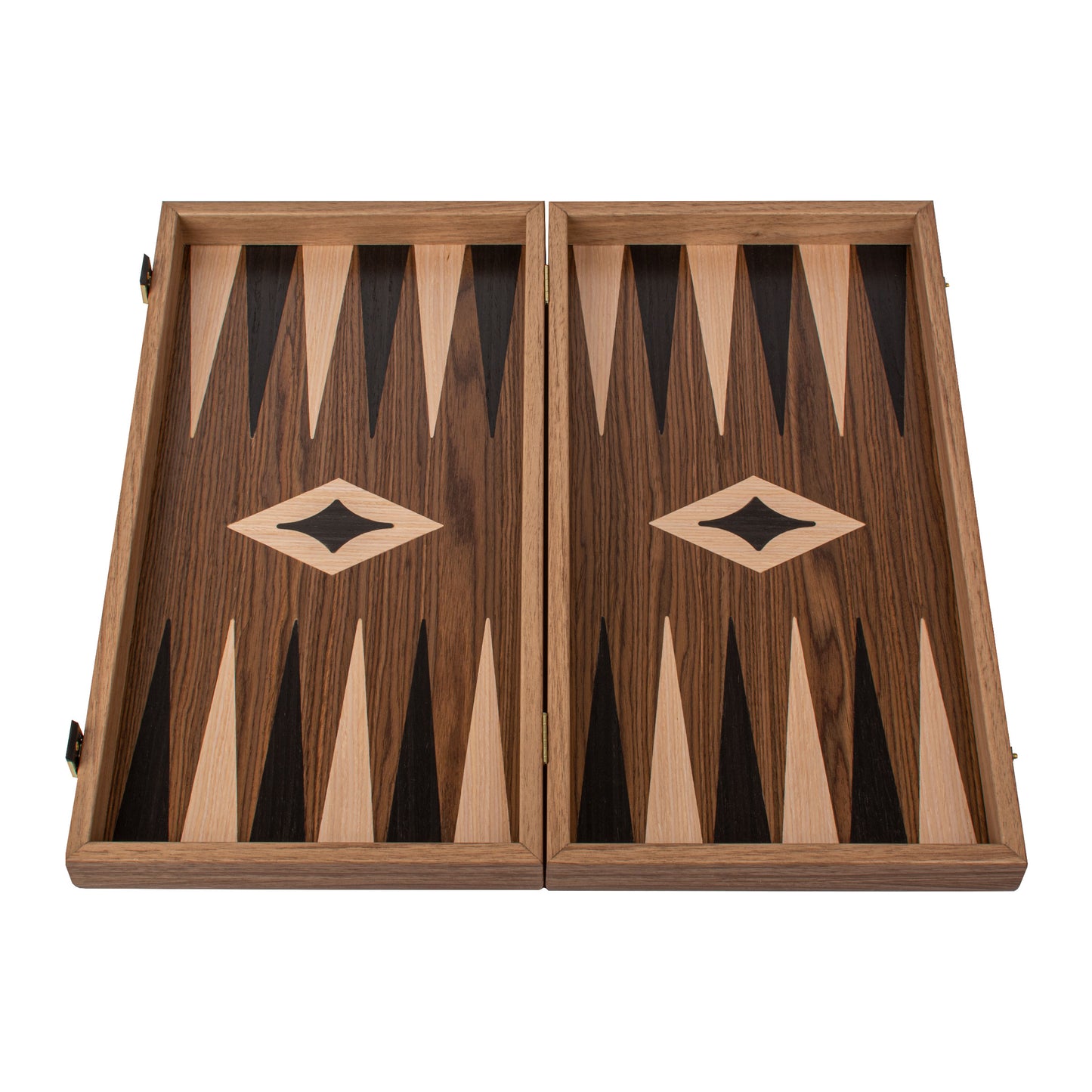 Handcrafted American Walnut Backgammon Set - Elegant Marquetry Design