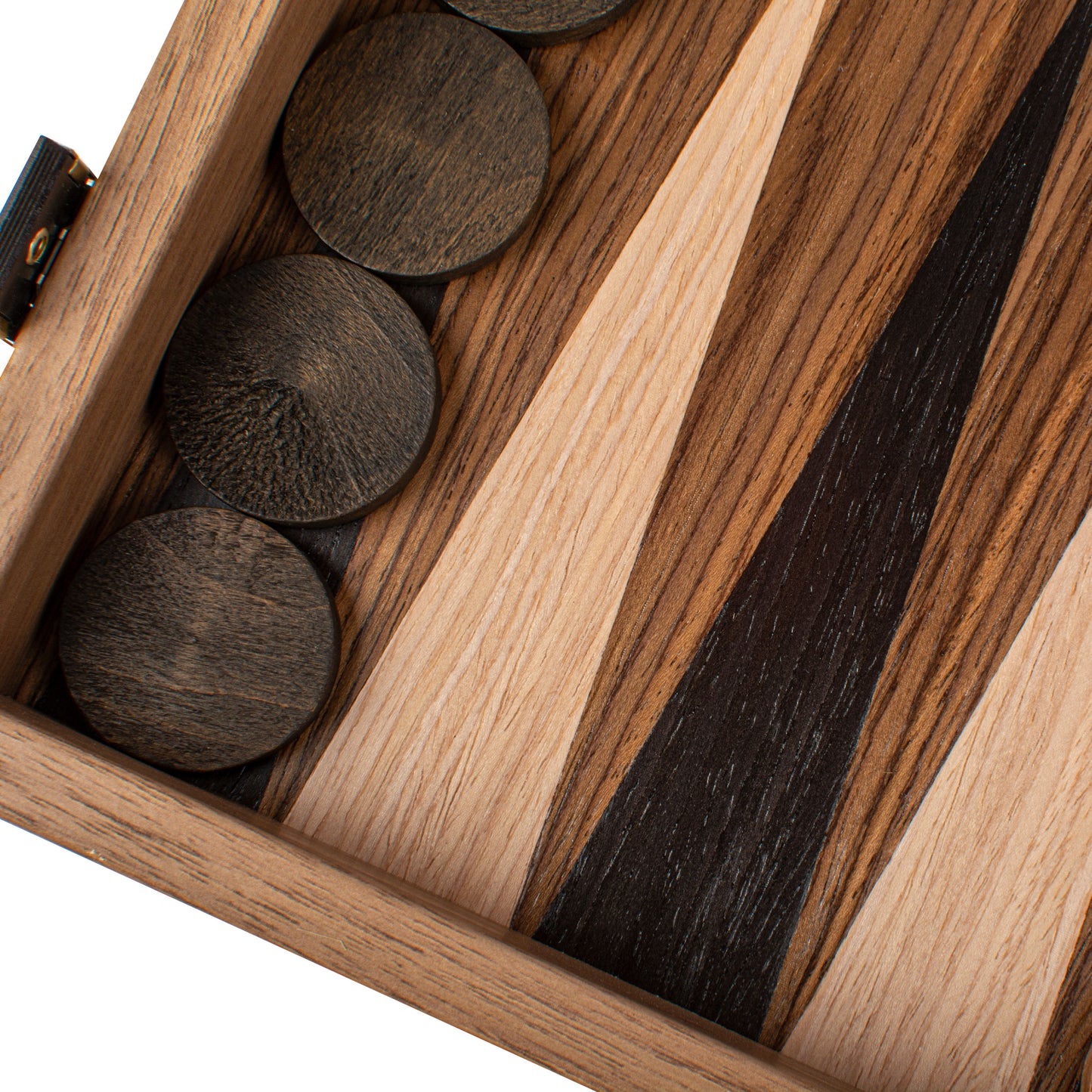 Handcrafted American Walnut Backgammon Set - Elegant Marquetry Design