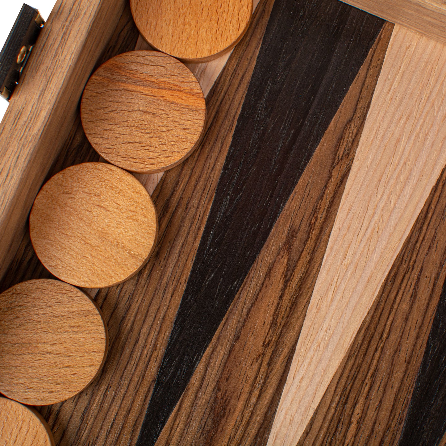 Handcrafted American Walnut Backgammon Set - Elegant Marquetry Design