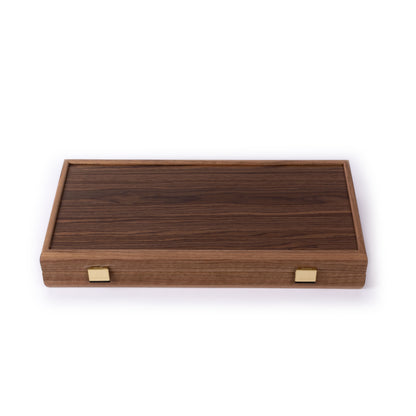Handcrafted American Walnut Backgammon Set - Elegant Marquetry Design